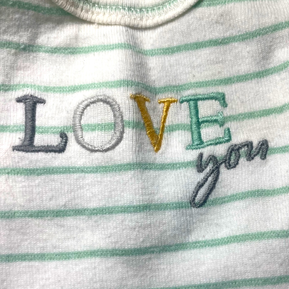 Carters “Love You” preemie onesie short sleeve